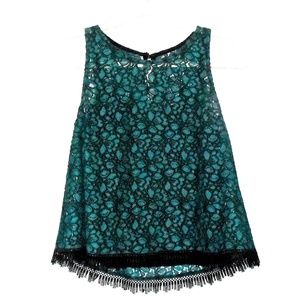 3/$25! Floral Lace Tank